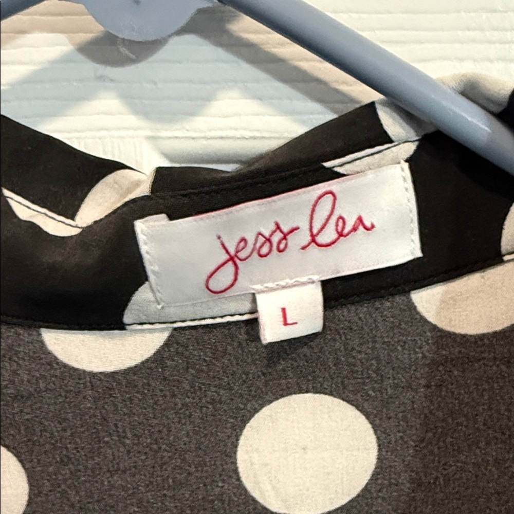 Black and White Polka Dot Blouse - Picture 3 of 3